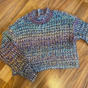 Multi Coloured Crop Sweater